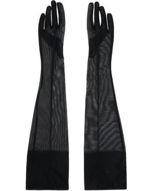 Mugler Sheer Gloves - Black