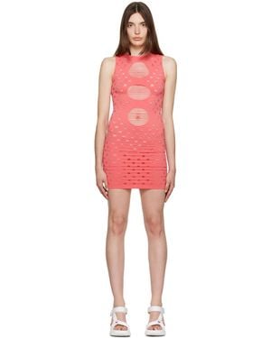 Maisie Wilen Perforated Minidress - Red
