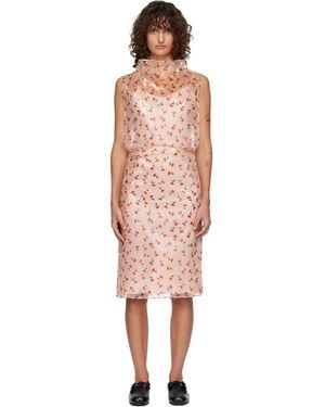 Jil Sander Floral Lined Midi Dress - Black