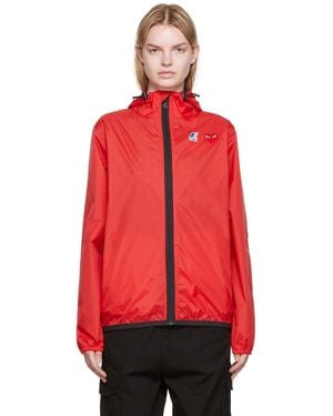 COMME DES GARÇONS PLAY X K-Way Full Zip Packable Jacket - Red