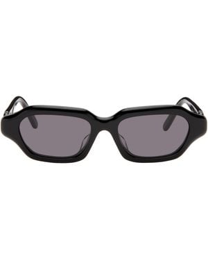 Loewe Slim Text Logo Rectangle Sunglasses - Black
