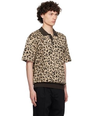トップス wacko maria 22ss VELOUR POLO SHIRT WACKO MARIA Polo Shirt L Cotton ORN Leopard 22ss Velour Polo