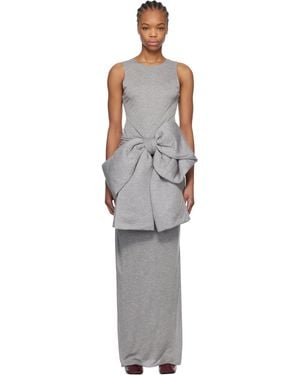 JW Anderson Oversized Bow Maxi Dress - Black