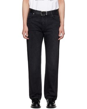 Givenchy Couture Seam Straight Fit Shadow Washed Jeans - Black