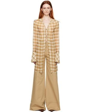 Juneyen Tan Check Shirt - Black