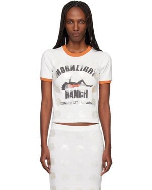 Conner Ives Mother Of Pearl Paillette Ringer T- Shirt - Black