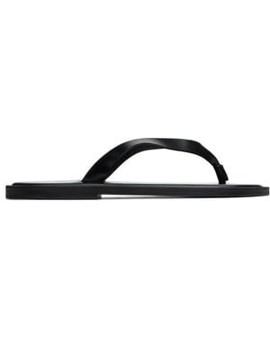 AURALEE Leather Tong Flip-Flops - Black
