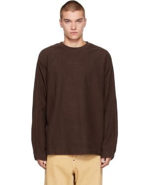 Casey Casey Pull Molletonné De Travail Brun - Marron