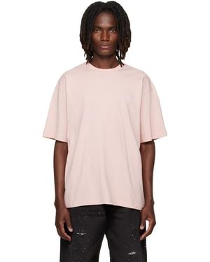 Acne Studios Embroidered-Logo T-Shirt - Pink