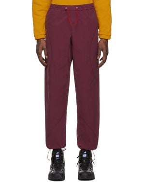 Saul Nash Burgundy Tech Coverstitch Air Lounge Trousers - Purple