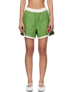 Bode Euro Gym Shorts - Green