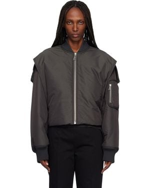Jean Paul Gaultier Hidden Hood Detail Bomber Jacket - Black