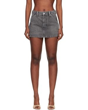 Alexander Wang Denim Carpenter Mini Skort - Black