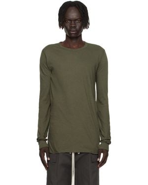Rick Owens Khaki Concordians Basic Ls T-Shirt - Green
