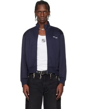 Vetements Cut-Up Athletic Zip-Up Track Jacket - Blue