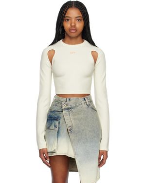Off-White c/o Virgil Abloh Sleek Long Sleeve T-Shirt - White