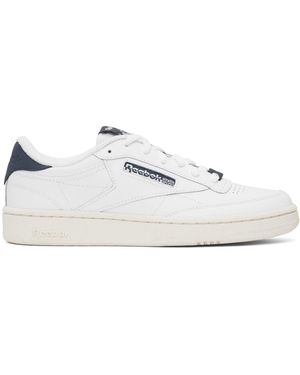 Reebok White & Grey Club C 85 Trainers - Black