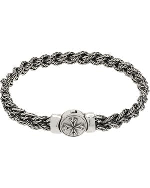 Emanuele Bicocchi Small Flat Braid Bracelet - Black