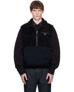 Toga Virilis Wool Jersey Vest - Black