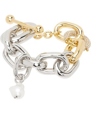 Rabanne Xl Link Bi-colour Punk Style Bracelet - Metallic