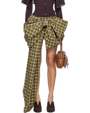 Acne Studios Khaki Bow Miniskirt - Black