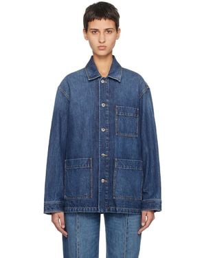 Bottega Veneta Indigo Wash Denim Overshirt - Blue