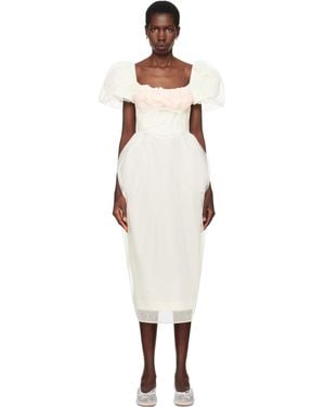 Simone Rocha Ssense Exclusive Bridal Capsule Bust Detail Carnation Maxi Dress - Black