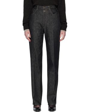 Lemaire High Waisted Straight Jeans - Black