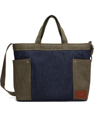 A.P.C. Khaki Jardin Tote - Black