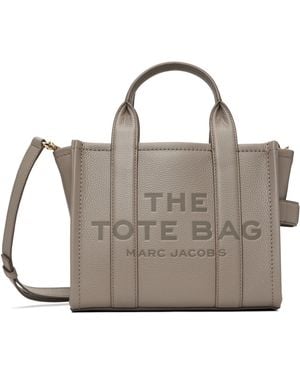 Marc Jacobs Taupe 'The Leather Small' Tote - Metallic