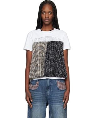 ANDERSSON BELL Ssense Exclusive Studded Pleats Hybrid T-Shirt - Black