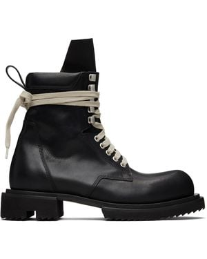 Rick Owens Temple Low Army Gabe Boots - Black