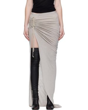 Rick Owens オフホワイト Concordians Edfu マキシスカート - ブラック