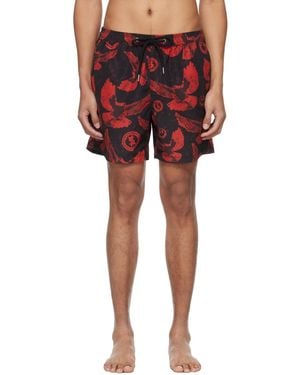 Ksubi Black Flight Shorts - Red