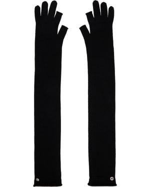Rick Owens Concordians Rasato Knit Opera Gloves - Black
