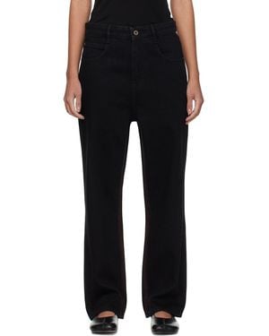 Fax Copy Express Stitch Straight Jeans - Black
