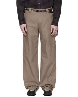 Commission Taupe Rave Cargo Trousers - Brown