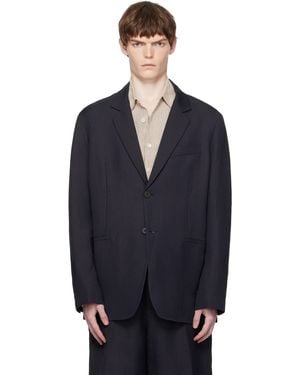 Studio Nicholson Roversi Linen Blazer - Blue