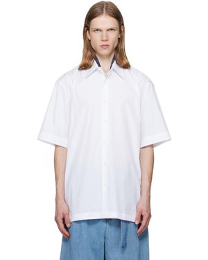 Dries Van Noten Short Sleeve Cotton Shirt - White