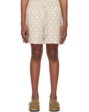 LE17SEPTEMBRE Argyle Jacquard Shorts - Natural