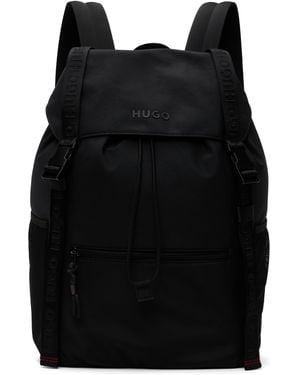 HUGO Bonded-Logo Backpack - Black