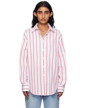 Frankie Shop Lui Striped Cotton Shirt - Pink