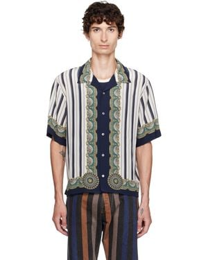 Versace Printed Crêpe De Chine Silk Shirt - Gray