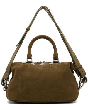 Marge Sherwood Khaki Dumpling Stud Mini Bag - Metallic