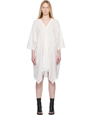 Y's Yohji Yamamoto Cotton Lawn Arranged Sleeve Midi Dress - Black