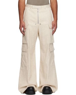 Rick Owens Off- Concordians Tailored Cargobelas Cargo Trousers - Natural