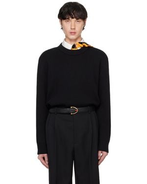Bottega Veneta ブラック クラシック ウール テーラード セーター