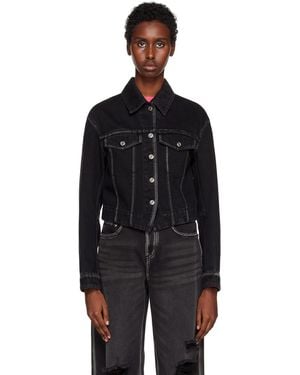 we11done V-Line Denim Jacket - Black