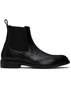BOSS Leather Chelsea Boots - Black