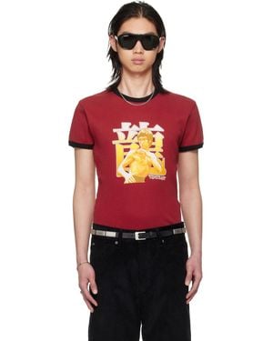 Lu'u Dan Bruce Lee X Lựu Đạn Ringer T-Shirt - Red